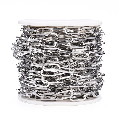 Tarnish Resistant 304 Stainless Steel Paperclip Chains CHS-D030-02P-1