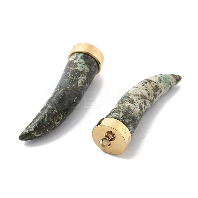 Natural Unakite Horn Pendants STAS-R130-03G-02-1