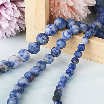 3 Strands 3 Style Natural Blue Spot Jasper Beads Strands G-YS0001-03-1