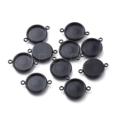 304 Stainless Steel Cabochon Connector Settings STAS-I161-03E-B-1
