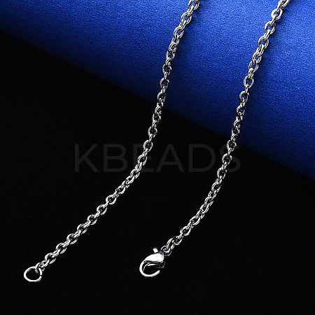 Non-Tarnish 304 Stainless Steel Cable Chain Necklace NJEW-S420-007C-P-1