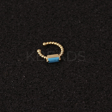 Golden Brass & Imitation Gemstone Clip on Cartilage Earrings for Women WG5F87B-04-1