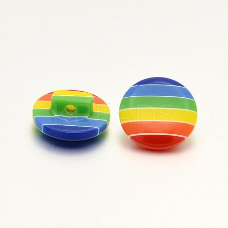 Stripe Resin Shank Buttons for Clothes Design BUTT-F039-03-1
