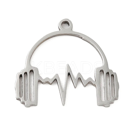 Non-Tarnish 5Pcs 201 Stainless Steel Pendants STAS-B064-10P-1