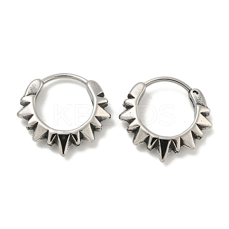 316 Surgical Stainless Steel Hoop Earrings EJEW-D096-17C-AS-1
