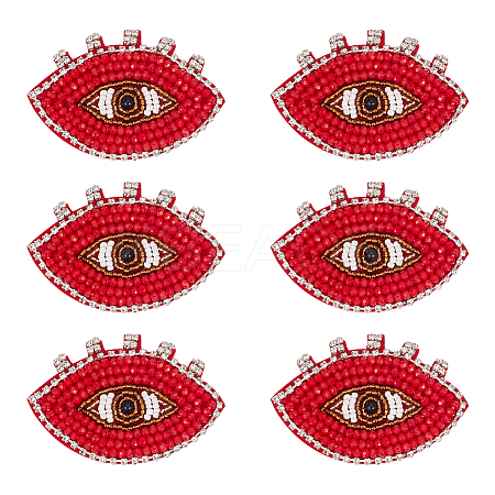 Evil Eye Shape Appliques LS-DIY-WH0401-29-1