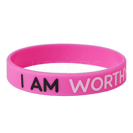 Silicone Wristbands Bracelets BJEW-TW0001-20-01-1