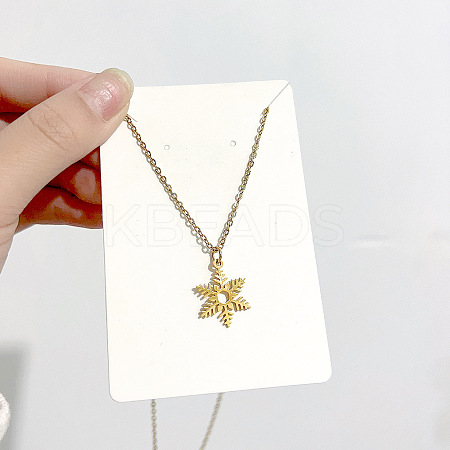 Christmas 304 Stainless Steel Pendant Cable Chain Necklaces NG7275-4-1