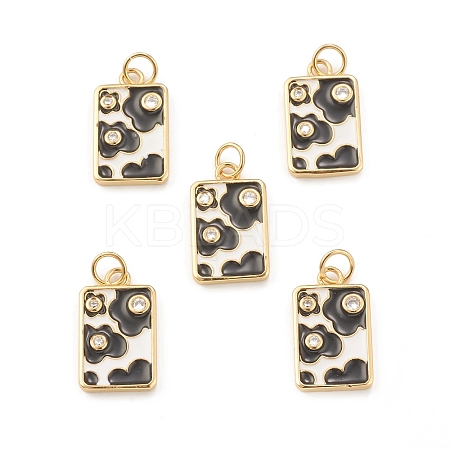 Eco-Friendly Brass Micro Pave Clear Cubic Zirconia Pendants KK-I698-08B-1
