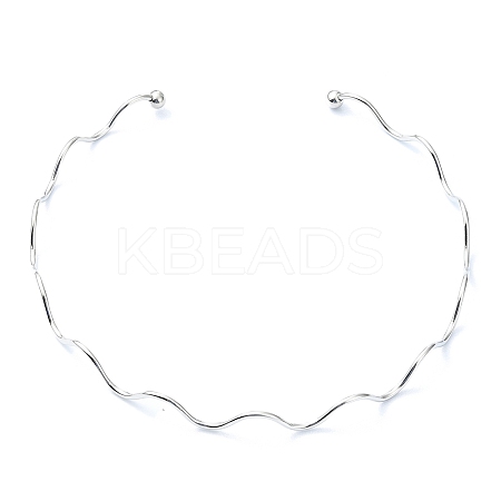 Non-Tarnish 304 Stainless Steel Cuff Necklaces NJEW-Z039-02P-1