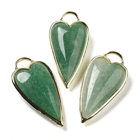 Natural Green Strawberry Quartz Pendants G-K347-01G-07-1