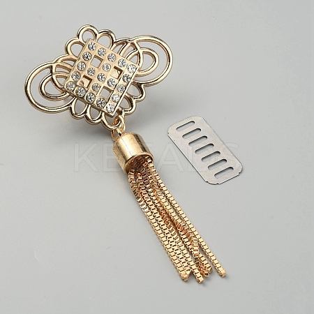 Alloy Rhinestone Bag Decorative Buckle Clip FIND-WH0111-190-1
