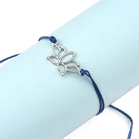 Adjustable Waxed Polyester Cord Bracelets BJEW-PH01271-06-1