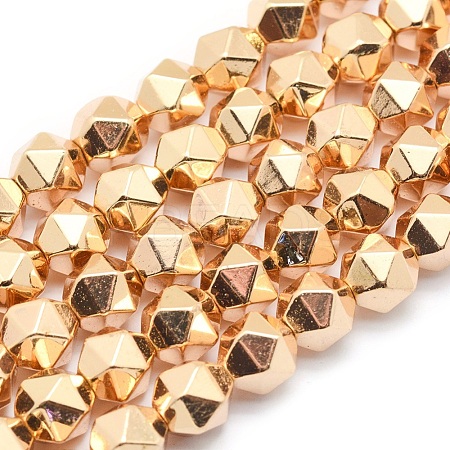 Electroplate Non-magnetic Synthetic Hematite Beads Strands G-L485-07B-LG-1