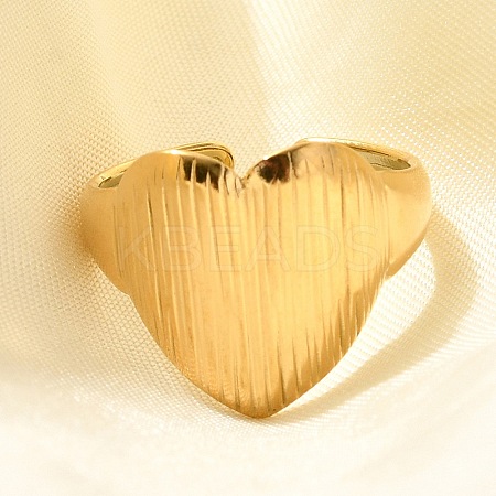 304 Stainless Steel Open Cuff Rings for Women LS-STAS-Z108-05G-05-1
