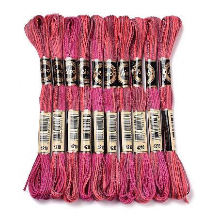 10 Skeins 6-Ply Polyester Embroidery Floss OCOR-K006-A56-1