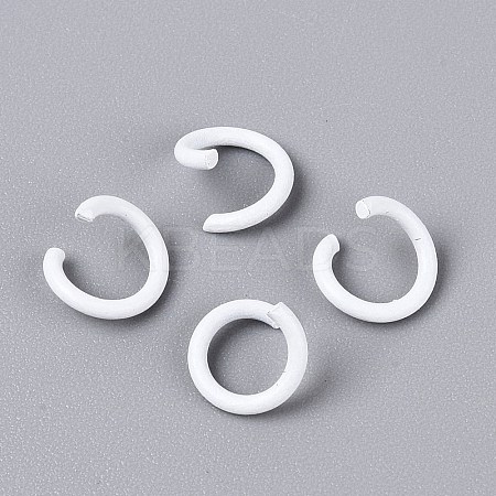 Spray Painted Iron Open Jump Rings IFIN-T017-04B-31-1