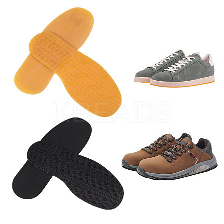 2 Pairs 2 Colors Anti Skid Rubber Shoes Bottom Heel Sole FIND-CA0011-05-1