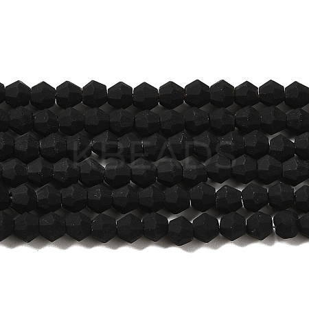 Imitate Austrian Crystal Frosted Glass Beads Strands GLAA-F029-TM3mm-B02-1