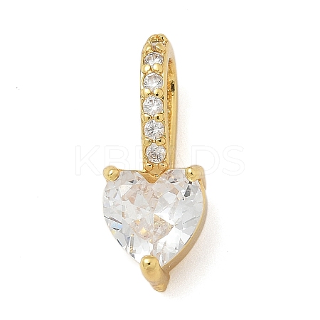 Brass Micro Pave Cubic Zirconia Pendants KK-U050-15G-02-1