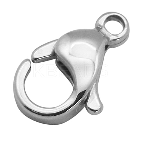 304 Stainless Steel Lobster Claw Clasps X-STAS-AB16-1