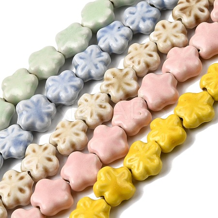 Handmade Porcelain Beads Srands PORC-K010-03-1