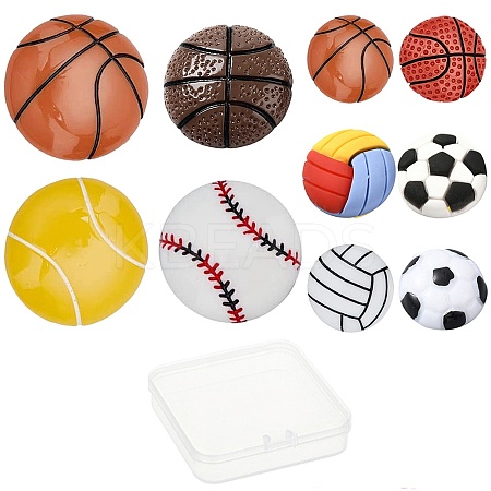20pcs 10 sizes Resin Cabochons CRES-SC0001-86-1