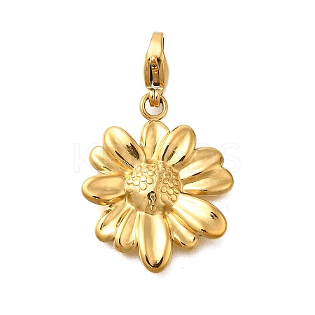 Sunflower 304 Stainless Steel Pendant Decorations STAS-R159-31G-1