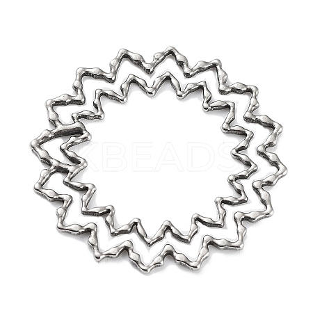 Non-Tarnish 304 Stainless Steel Hollow Pendants STAS-Q313-02P-1