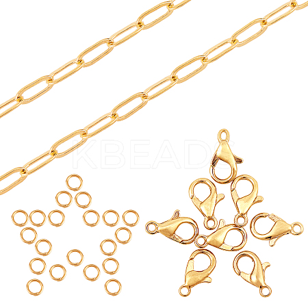 DIY Paperclip Chain Jewelry Making Kits DIY-SC0014-49G-1
