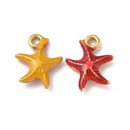 304 Stainless Steel Enamel Pendants STAS-I351-22G-05-1