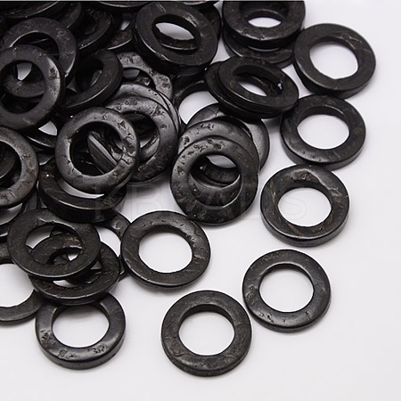 Dyed Wood Jewelry Findings Coconut Linking Rings COCO-O006C-07-1