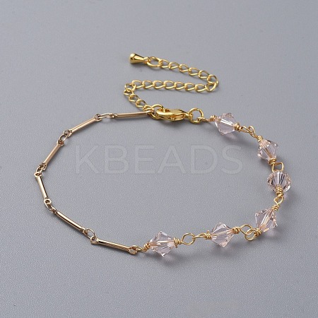 Bicone Austrian Crystal Beaded Bracelets BJEW-JB04806-04-1