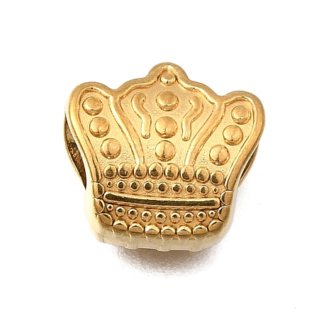 Crown 304 Stainless Steel European Beads STAS-Z160-13G-1