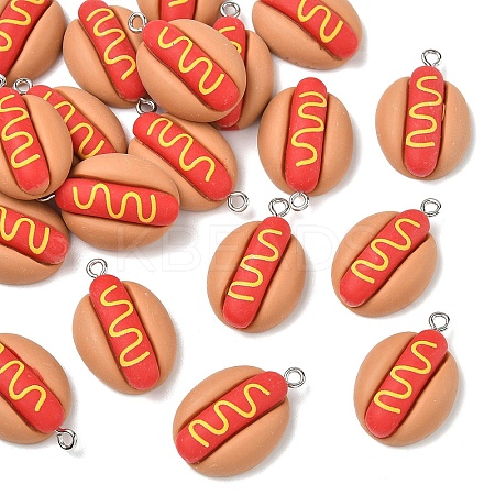 20Pcs Opaque Resin Pendants RESI-YW0005-06-1