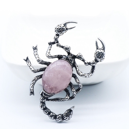 Natural Rose Quartz Big Pendants PW-WGB167E-03-1