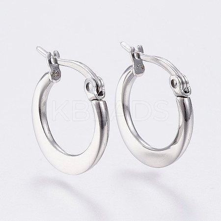 Tarnish Resistant 304 Stainless Steel Hoop Earrings LS-EJEW-F105-24P-1