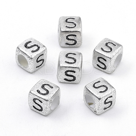 Plated Acrylic Beads X1-PB43C9308-S-1