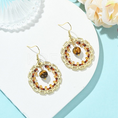 Seed Bead Dangle Earrings EJEW-MZ00744-01-1