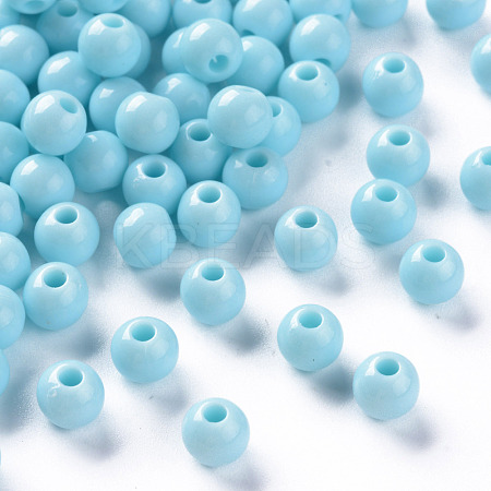 Opaque Acrylic Beads X-MACR-S370-C6mm-A07-1