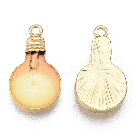 Printed Alloy Enamel Pendants ENAM-N056-178-09-1