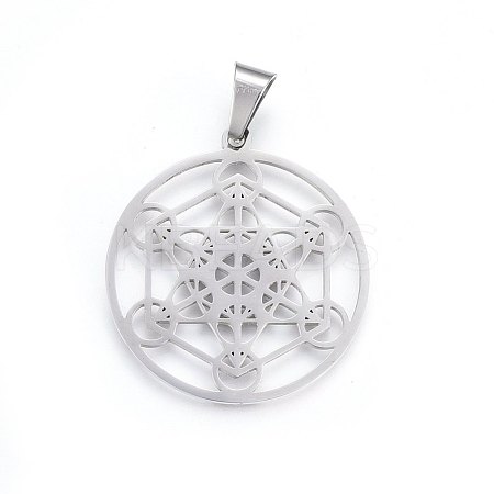 Non-Tarnish 304 Stainless Steel Pendants X-STAS-P209-19P-1