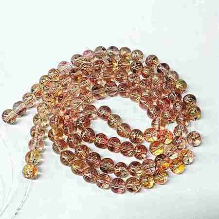 Baking Paint Glass Beads Strands DGLA-YW0002-01B-09-1