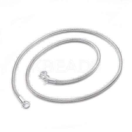 304 Stainless Steel Snake Chain Necklaces NJEW-P162-06S-1