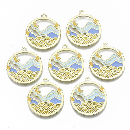 Chinese Style Alloy Pendants X-RESI-R431-09-RS-1