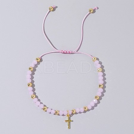 Bohemian Style Glass Braided Bead Bracelets for Women WV4296-2-1