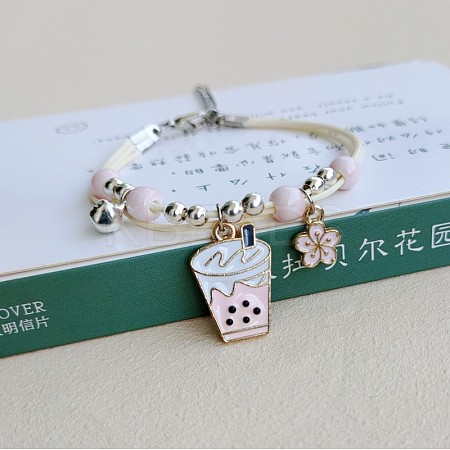 Cute Cartoon Alloy Enamel Multi-strand Charm Bracelets WG000A8-04-1