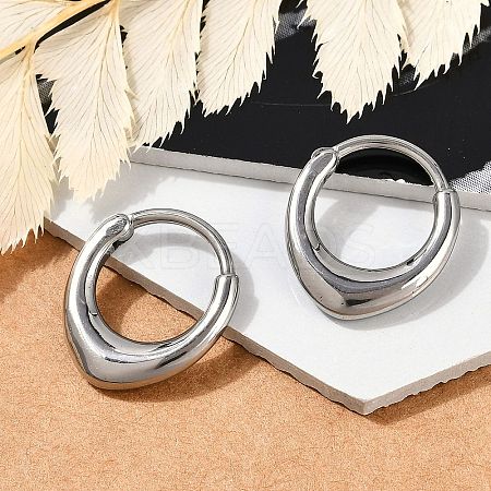 316 Surgical Stainless Steel Hoop Earrings EJEW-G416-42B-P-1