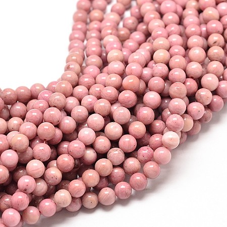 Natural Rhodonite Round Bead Strands X-G-P072-38-10mm-1