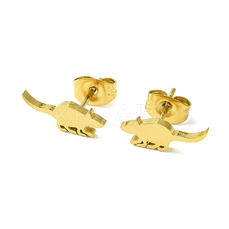 Cute Little Animal Theme 304 Stainless Steel Stud Earrings EJEW-B041-03I-G-1